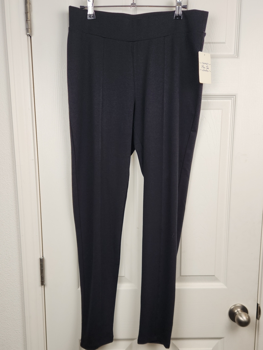NWT Per Se by Calista Black Ponte Legging/Pants #2411 Medium